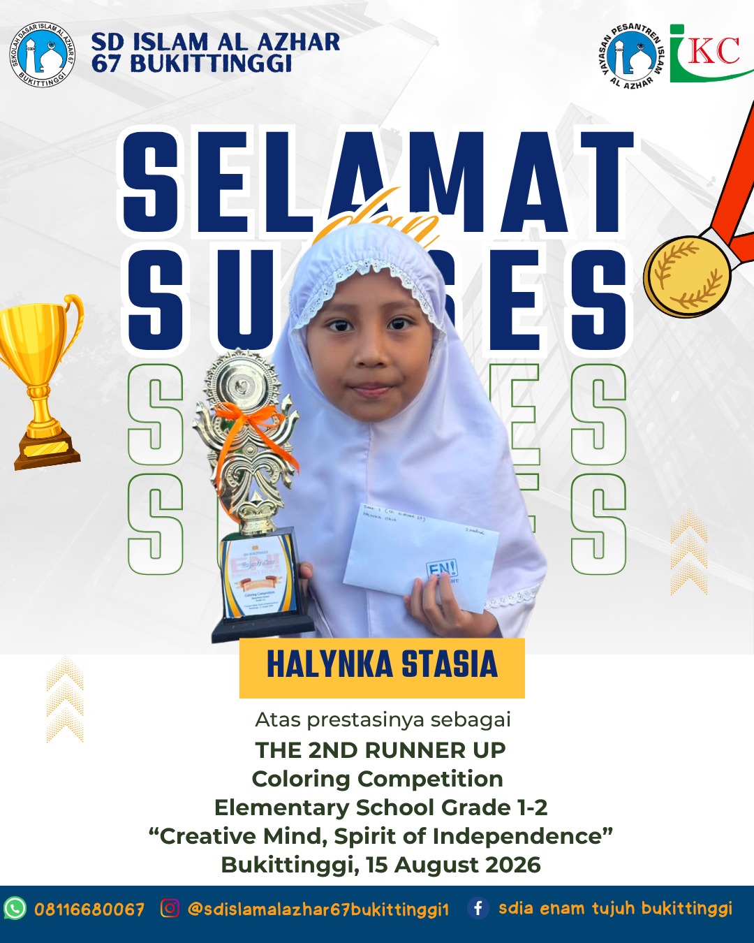 The 2nd Runner Up Coloring Competition Elementary School Grade 1-2 "Creative Mind, Spirit of Independence"