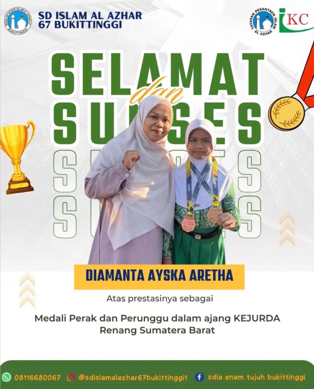 Medali Perak dan Perunggu KEJURDA Renang Sumatera Barat