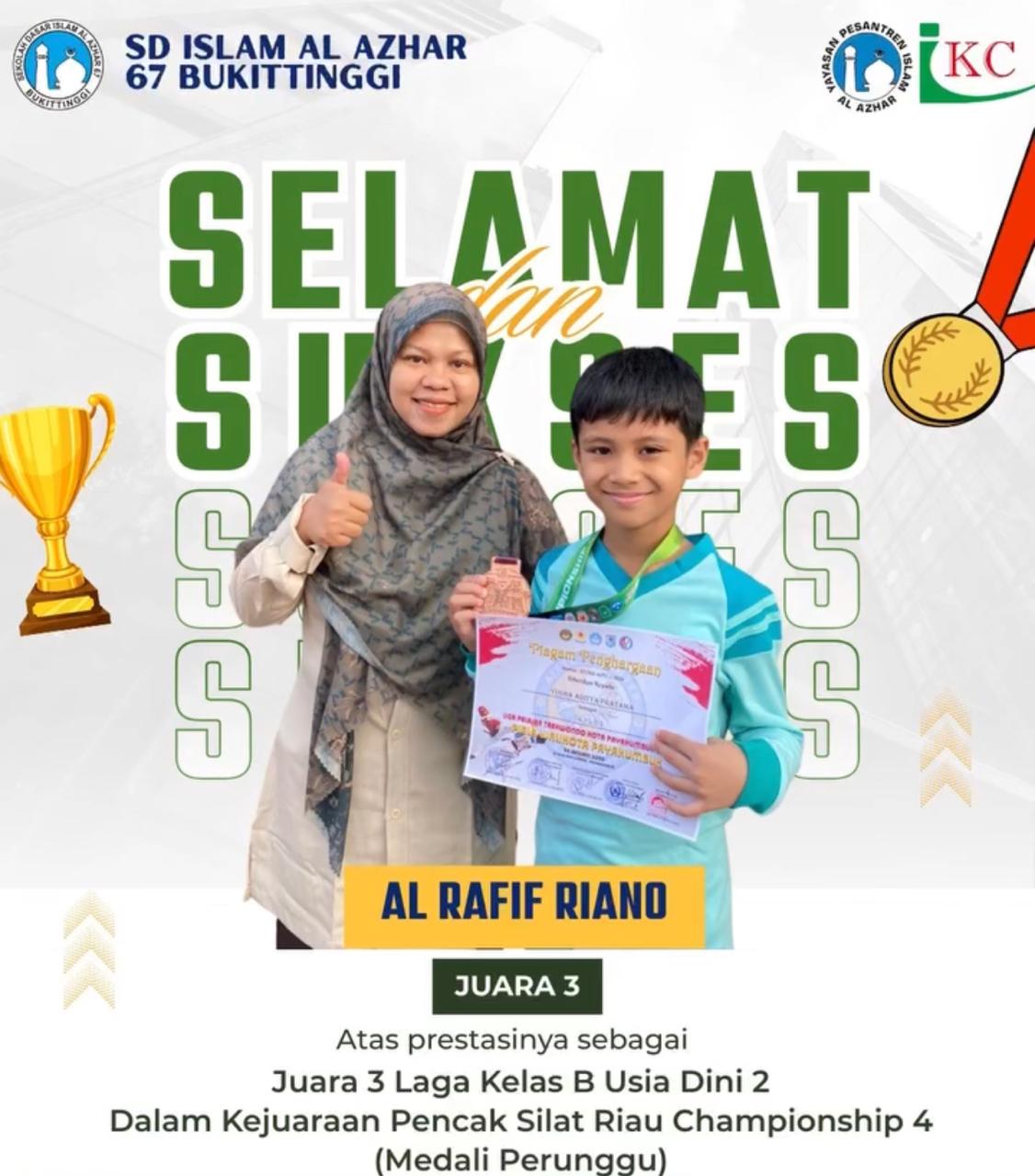 Juara 3 Medali Perunggu Laga Kelas B Usia Dini 2 Kejuaraan Pencak Silat Riau Championship IV