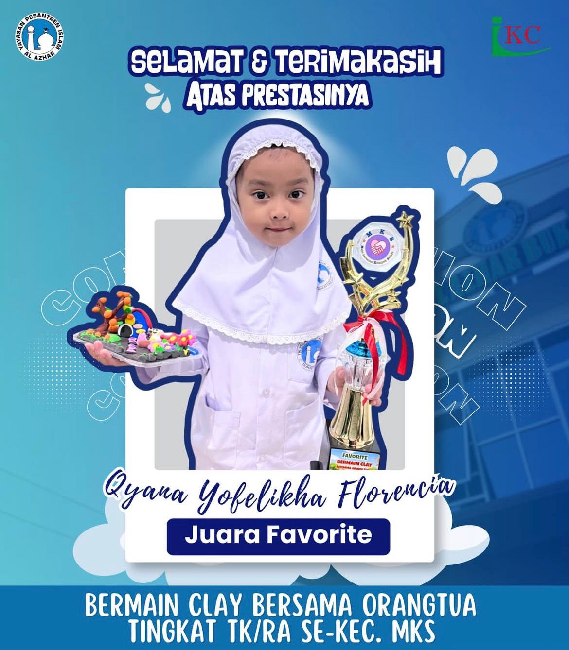 Juara Favorite Bermain Clay Bersama Orangtua Tingkat TK/RA Se-Kecamatan MKS