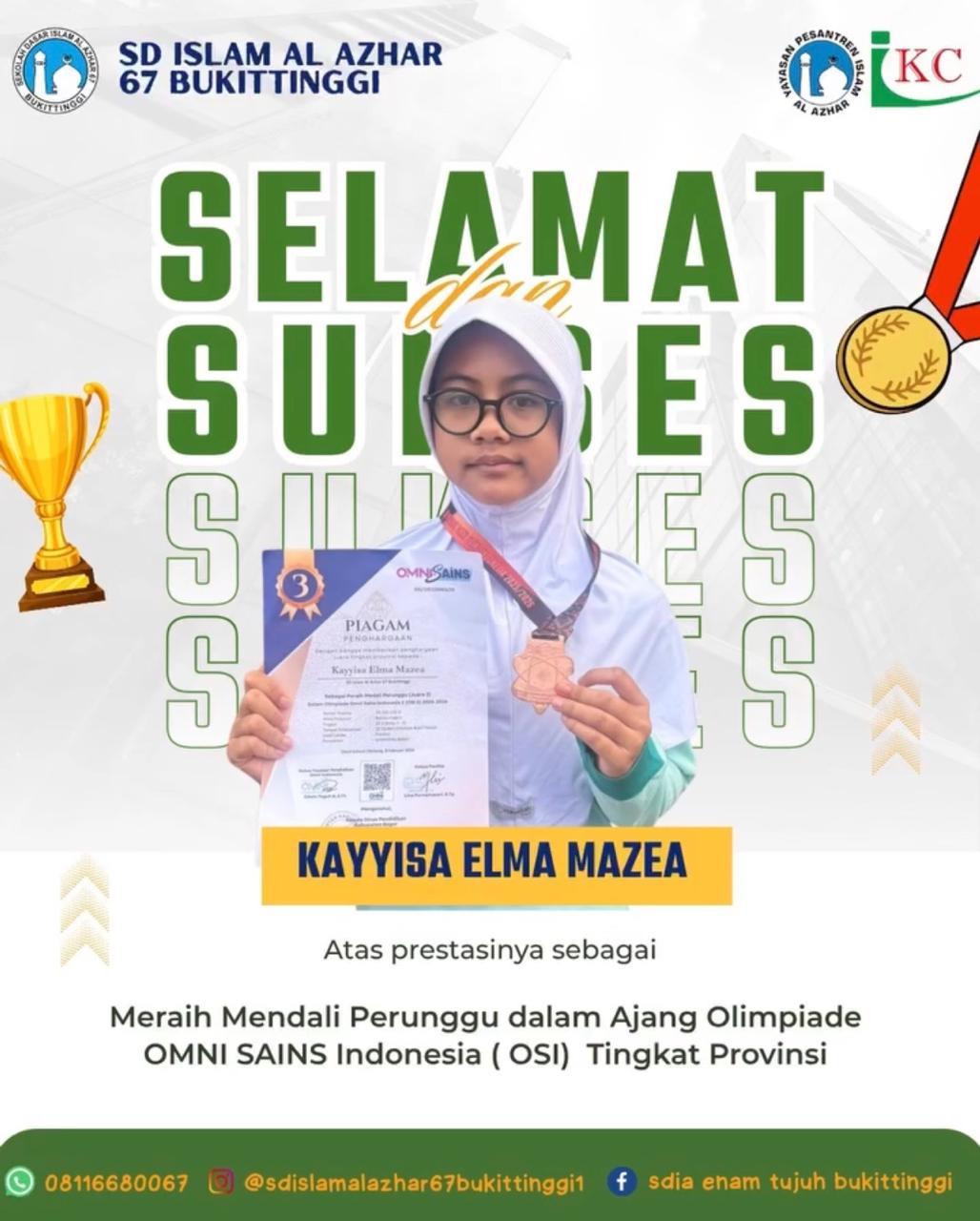 Medali Perunggu Olimpiade OMNI Sains Indonesia (OSI)