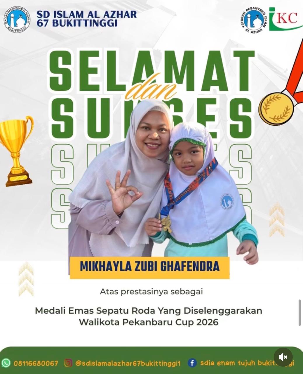 Medali Emas Sepatu Roda Walikota Pekanbaru Cup 2026