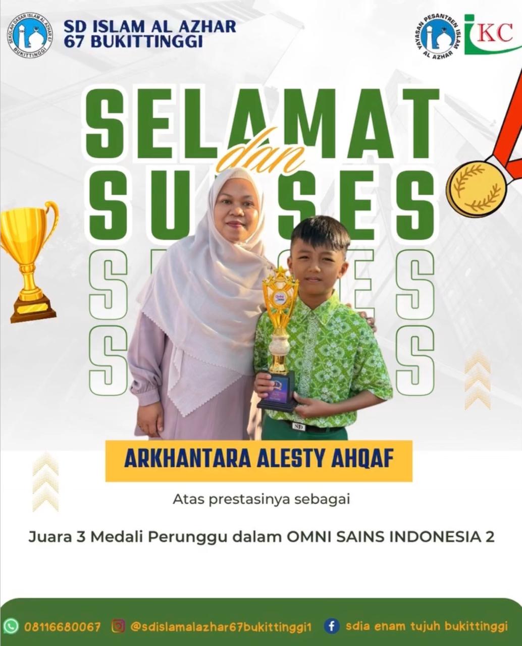 Juara 3 Medali Perunggu OMNI Sains Indonesia 2