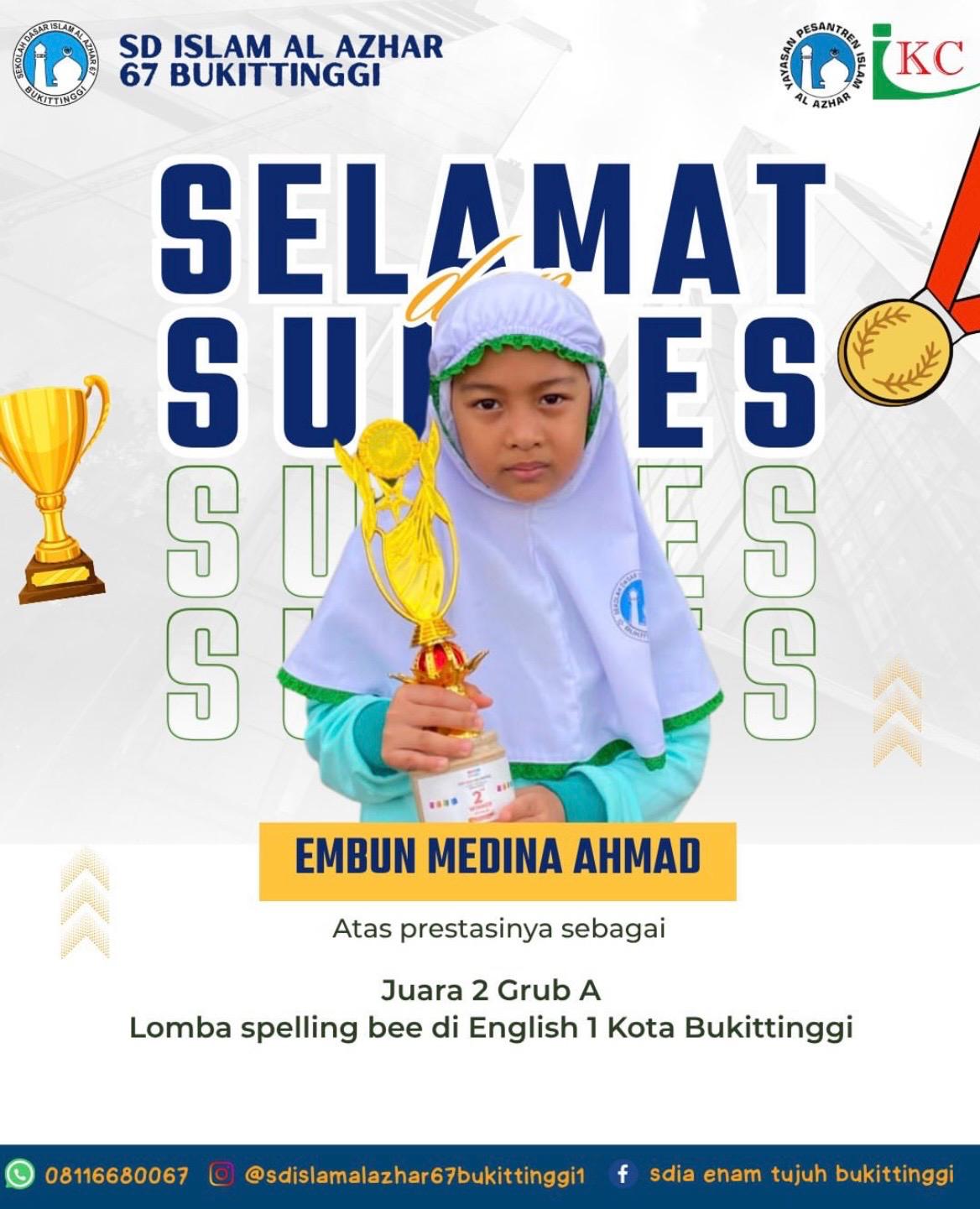 Juara 2 Grub A Lomba Spelling Bee English 1 Bukittinggi