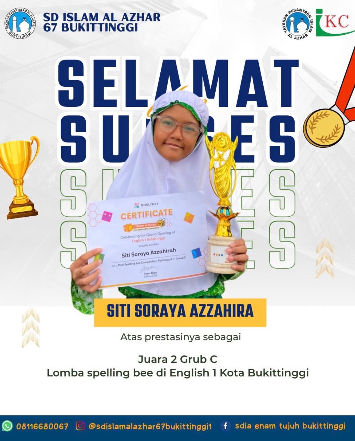 Juara 2 Grub C Lomba Spelling Bee English 1 Bukittinggi